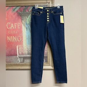 Michael Kors Women's Selma Skinny Button Fly Jeans
